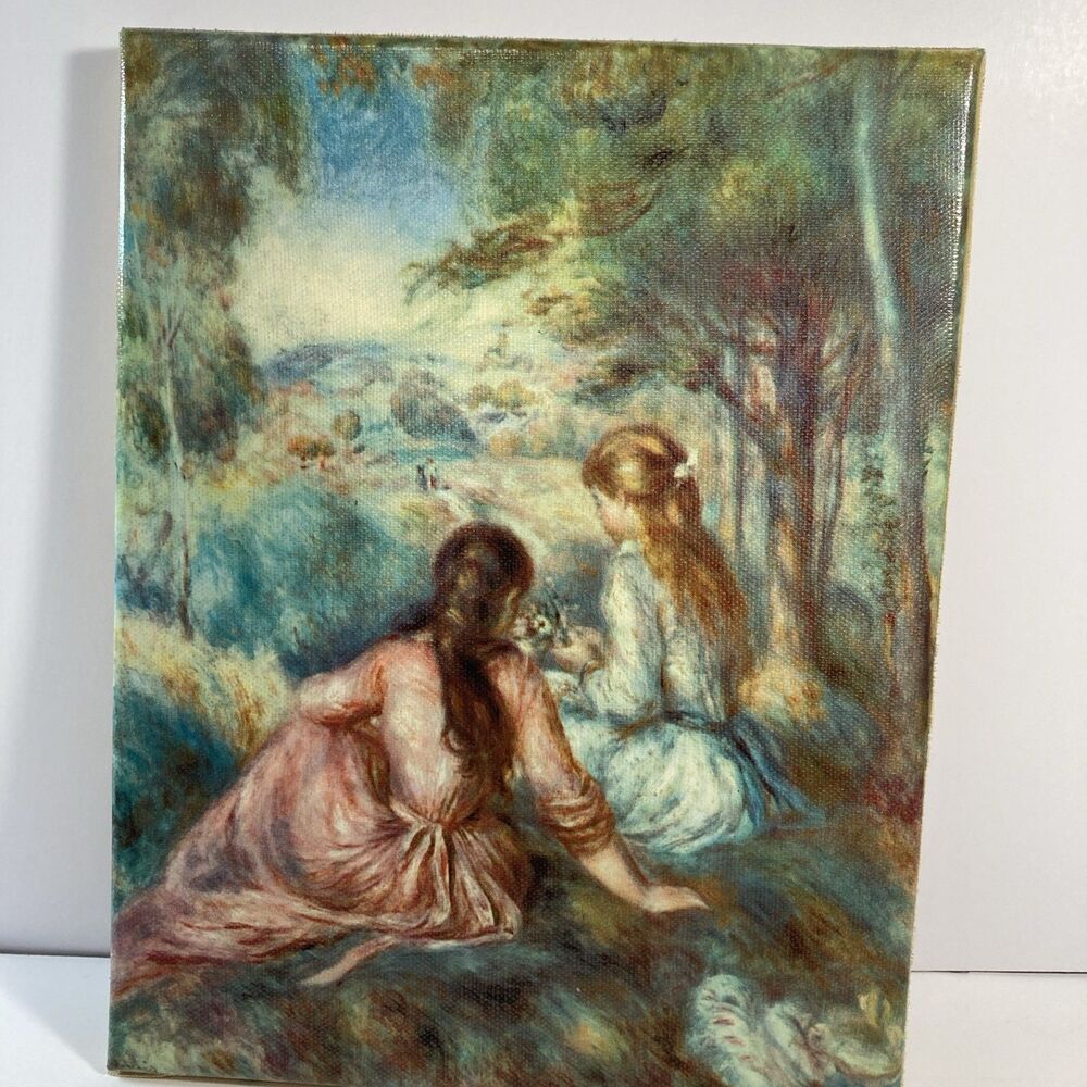 Renoir Print, " Two Girls in a Meadow" Metropolitan Museum - New York, Vintage